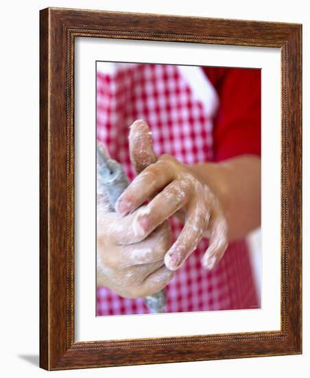 Child's Hands Using a Whisk-Alena Hrbkova-Framed Photographic Print