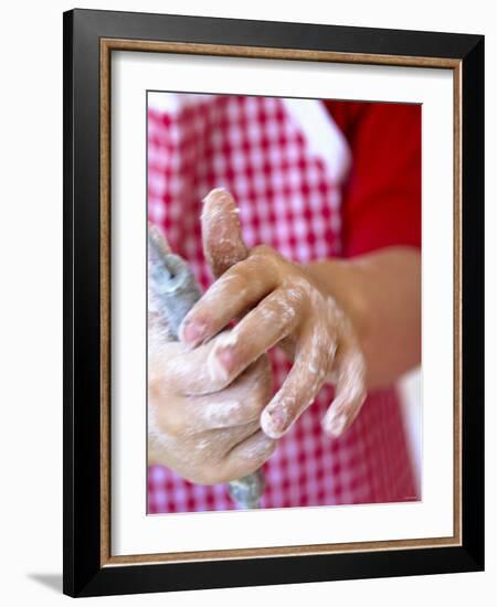 Child's Hands Using a Whisk-Alena Hrbkova-Framed Photographic Print