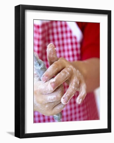 Child's Hands Using a Whisk-Alena Hrbkova-Framed Photographic Print