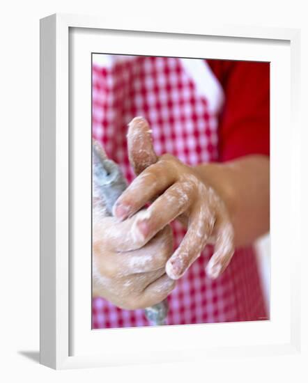 Child's Hands Using a Whisk-Alena Hrbkova-Framed Photographic Print