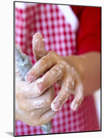 Child's Hands Using a Whisk-Alena Hrbkova-Mounted Photographic Print