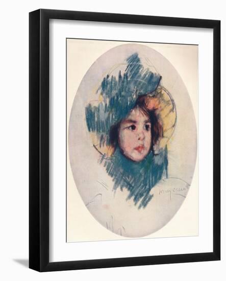 'Child's Head', c1902, (c1932)-Mary Cassatt-Framed Giclee Print