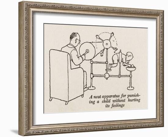 Child Spanker-William Heath Robinson-Framed Art Print