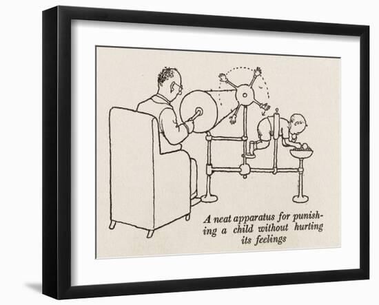 Child Spanker-William Heath Robinson-Framed Art Print