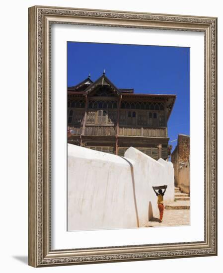 Child Walking Up Pathway to Rimbaud's House and Museum, Old Town, Harar, Ethiopia, Africa-Jane Sweeney-Framed Photographic Print