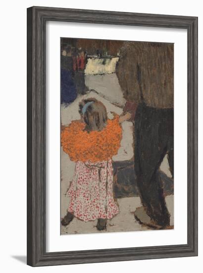 Child Wearing a Red Scarf, C. 1891-Edouard Vuillard-Framed Giclee Print