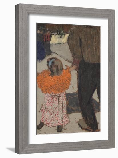 Child Wearing a Red Scarf, C. 1891-Edouard Vuillard-Framed Giclee Print