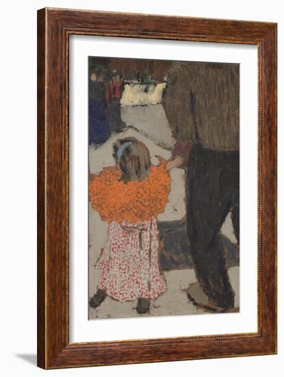 Child Wearing a Red Scarf, C. 1891-Edouard Vuillard-Framed Giclee Print