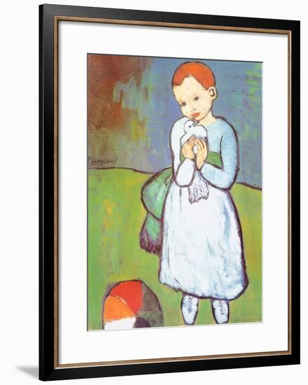 Child with a Dove, c.1901-Pablo Picasso-Framed Art Print