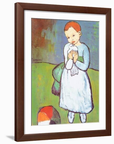 Child with a Dove, c.1901-Pablo Picasso-Framed Art Print