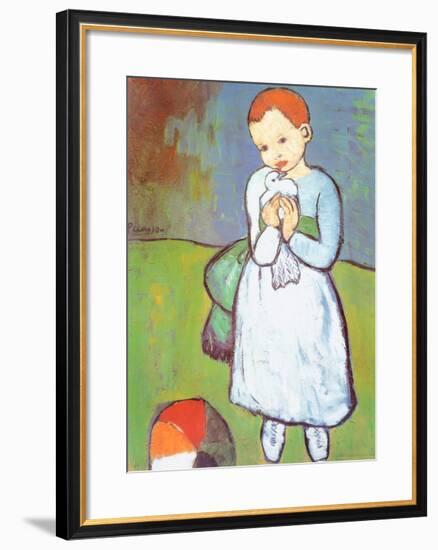 Child with a Dove, c.1901-Pablo Picasso-Framed Art Print