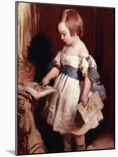 Child with a Drawing-Edwin Henry Landseer-Mounted Giclee Print