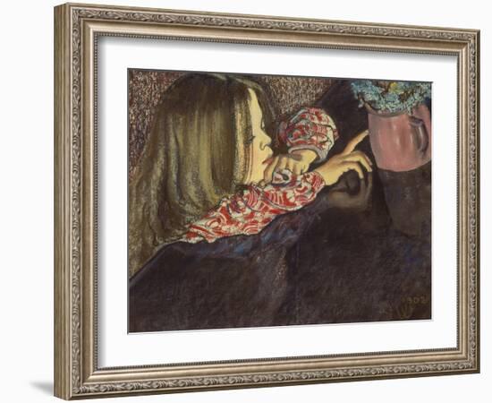 Child with a Flower Pot-Stanislaw Wyspianski-Framed Giclee Print