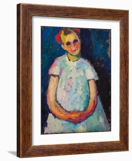 Child with Folded Hands, C. 1909 (Oil on Canvas)-Alexej Von Jawlensky-Framed Giclee Print