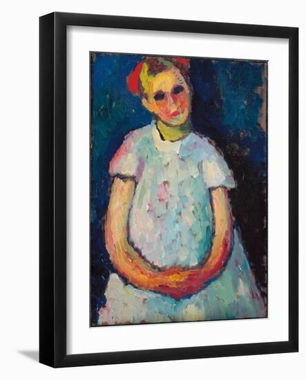 Child with Folded Hands, C. 1909 (Oil on Canvas)-Alexej Von Jawlensky-Framed Giclee Print