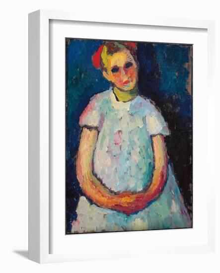 Child with Folded Hands, C. 1909 (Oil on Canvas)-Alexej Von Jawlensky-Framed Giclee Print