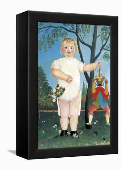 Child with Puppet-Henri Rousseau-Framed Stretched Canvas