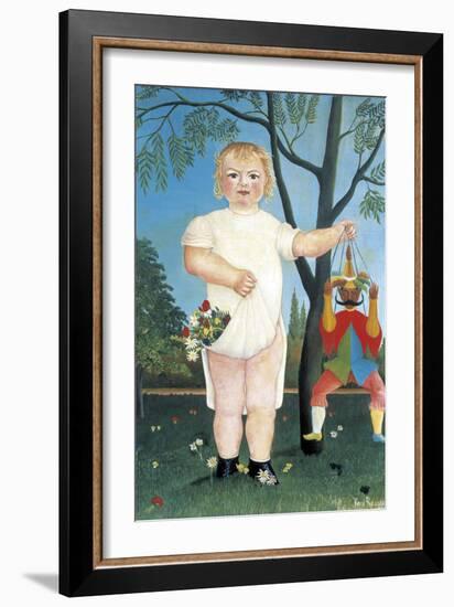 Child with Puppet-Henri Rousseau-Framed Art Print