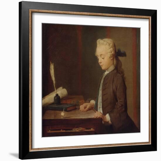 Child with Spinning Top-Jean-Baptiste Simeon Chardin-Framed Giclee Print