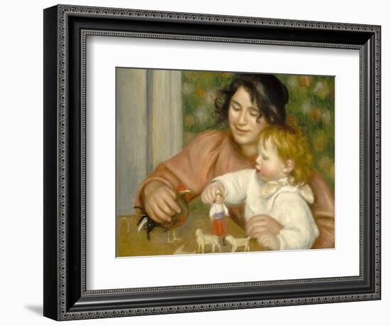 Child with Toys, Gabrielle and the Artist's Son, Jean, 1895-96-Pierre-Auguste Renoir-Framed Giclee Print