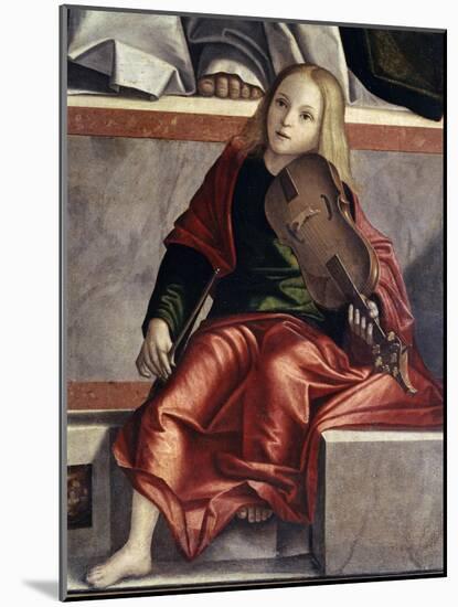 Child with Violin-Vittore Carpaccio-Mounted Giclee Print