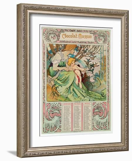 Childhood, 1897-Alphonse Mucha-Framed Giclee Print