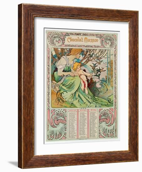 Childhood, 1897-Alphonse Mucha-Framed Giclee Print