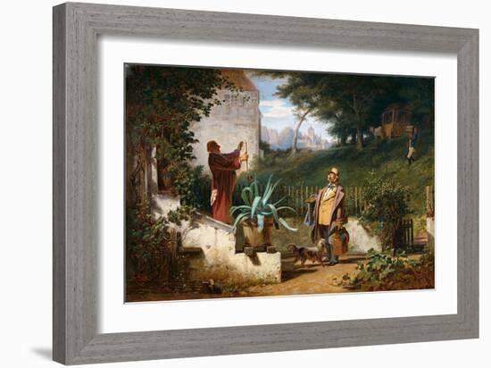 Childhood Friends-Carl Spitzweg-Framed Giclee Print