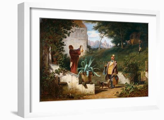 Childhood Friends-Carl Spitzweg-Framed Giclee Print