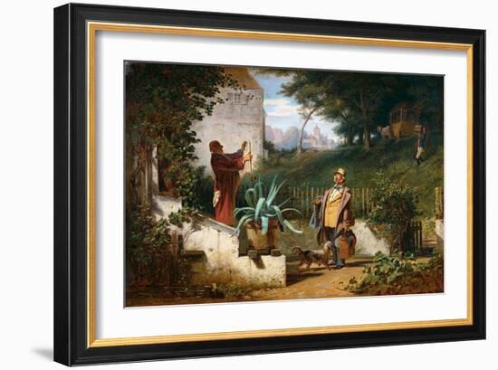 Childhood Friends-Carl Spitzweg-Framed Giclee Print