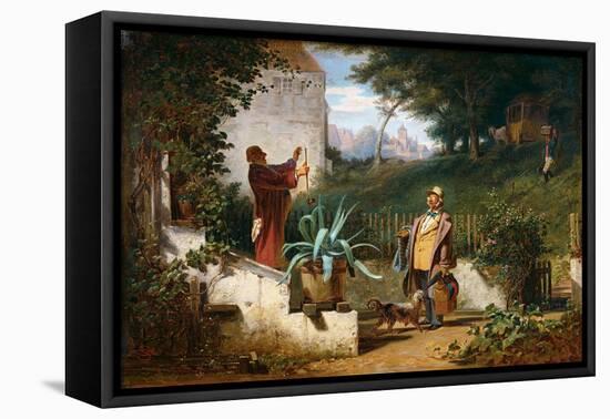 Childhood Friends-Carl Spitzweg-Framed Premier Image Canvas