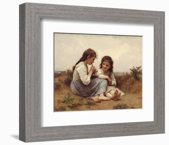 Childhood Idyll-William Adolphe Bouguereau-Framed Art Print