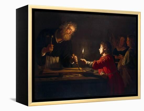 Childhood of Christ, C1620-Gerrit van Honthorst-Framed Premier Image Canvas