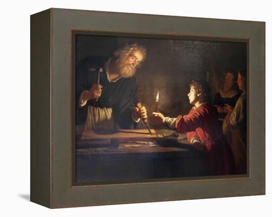 Childhood of Christ, C1620-Gerrit van Honthorst-Framed Premier Image Canvas