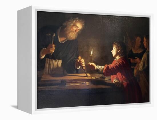 Childhood of Christ, C1620-Gerrit van Honthorst-Framed Premier Image Canvas