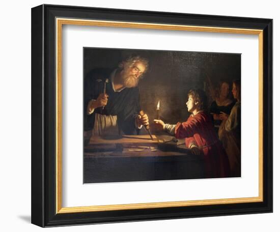 Childhood of Christ, C1620-Gerrit van Honthorst-Framed Giclee Print