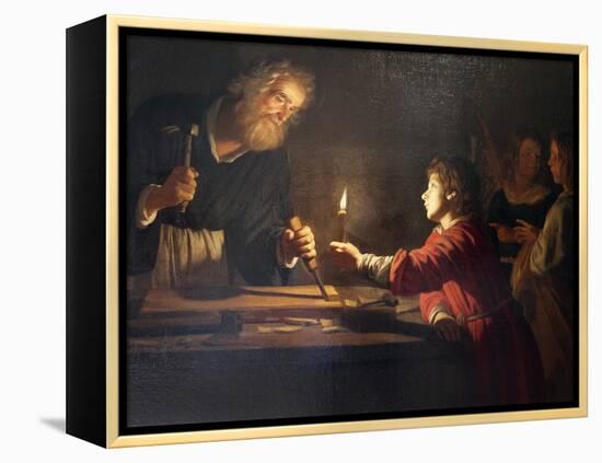 Childhood of Christ, C1620-Gerrit van Honthorst-Framed Premier Image Canvas