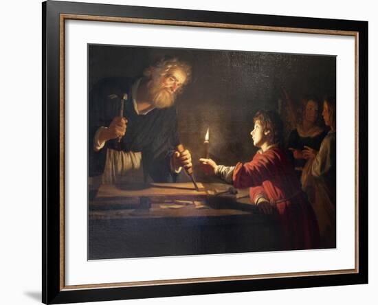 Childhood of Christ, C1620-Gerrit van Honthorst-Framed Giclee Print