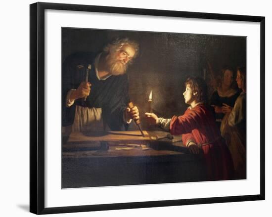 Childhood of Christ, C1620-Gerrit van Honthorst-Framed Giclee Print