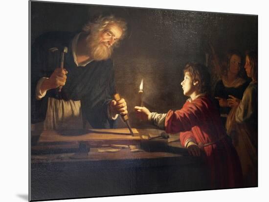 Childhood of Christ, C1620-Gerrit van Honthorst-Mounted Giclee Print