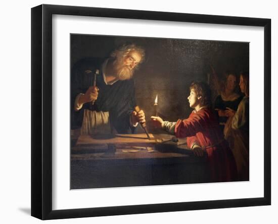 Childhood of Christ, C1620-Gerrit van Honthorst-Framed Giclee Print