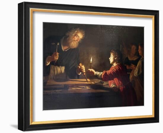 Childhood of Christ, C1620-Gerrit van Honthorst-Framed Giclee Print