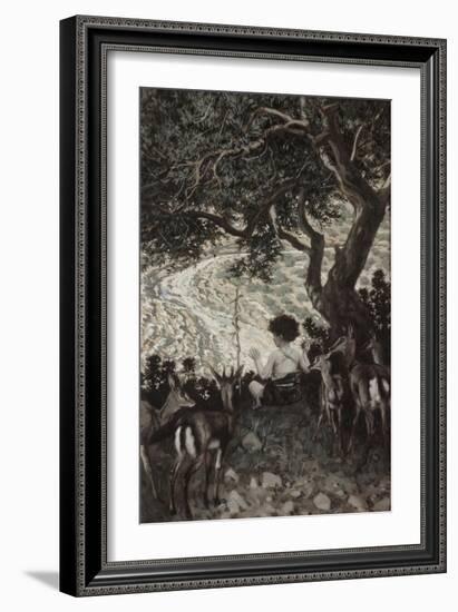 Childhood of John the Baptist-James Jacques Joseph Tissot-Framed Giclee Print