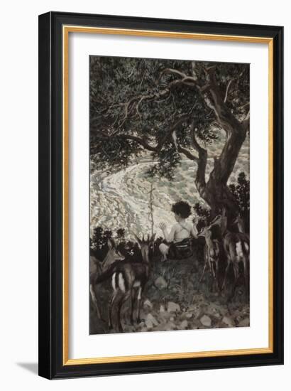 Childhood of John the Baptist-James Jacques Joseph Tissot-Framed Giclee Print