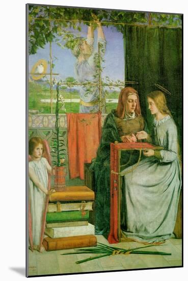 Childhood of the Virgin Mary-Dante Gabriel Rossetti-Mounted Art Print