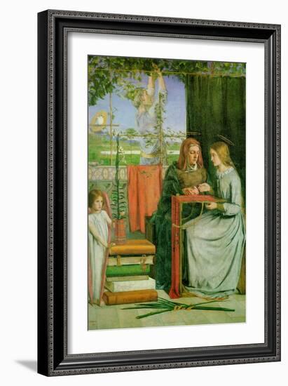 Childhood of the Virgin Mary-Dante Gabriel Rossetti-Framed Art Print