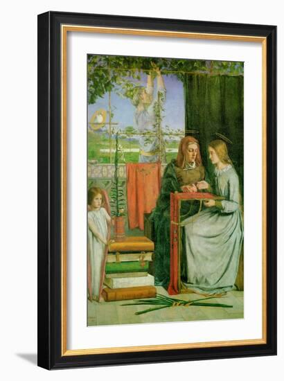 Childhood of the Virgin Mary-Dante Gabriel Rossetti-Framed Art Print