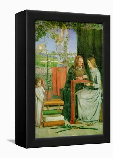 Childhood of the Virgin Mary-Dante Gabriel Rossetti-Framed Stretched Canvas