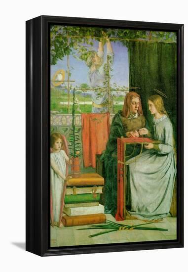 Childhood of the Virgin Mary-Dante Gabriel Rossetti-Framed Stretched Canvas