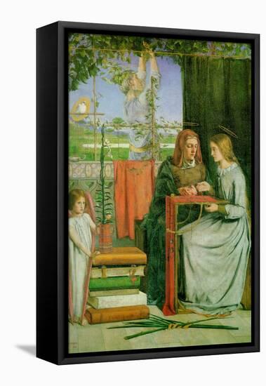 Childhood of the Virgin Mary-Dante Gabriel Rossetti-Framed Stretched Canvas